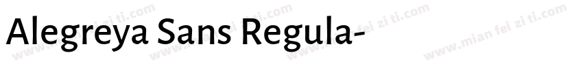 Alegreya Sans Regula字体转换